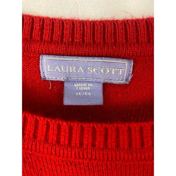 Lauren Scott Red Christmas Sweater Women's Large - Picture 4 of 6